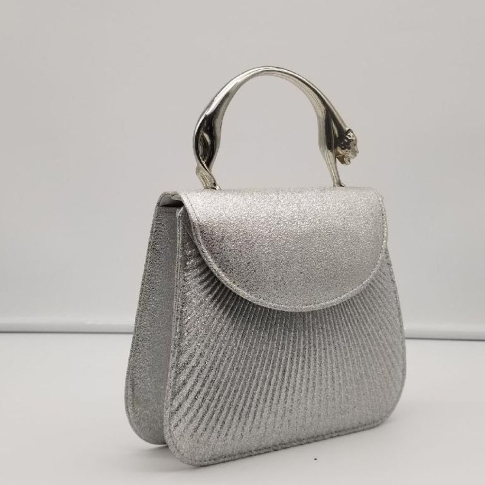 Vintage Silver Panther Clutch